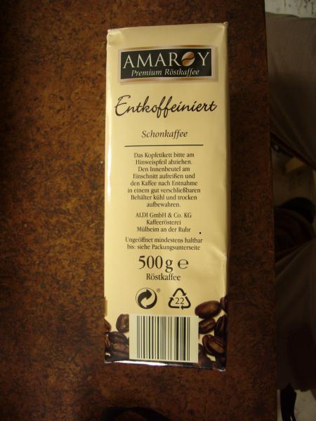 Amaroy - Entkoffeiniert mahlen 500g - bok